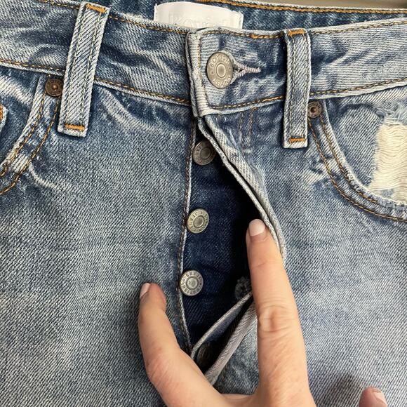 NWT‎ Boyish The Corey High Rise Rigid Denim Skirt in Dr. Strangelove Sz 26 Blue - Picture 10 of 16